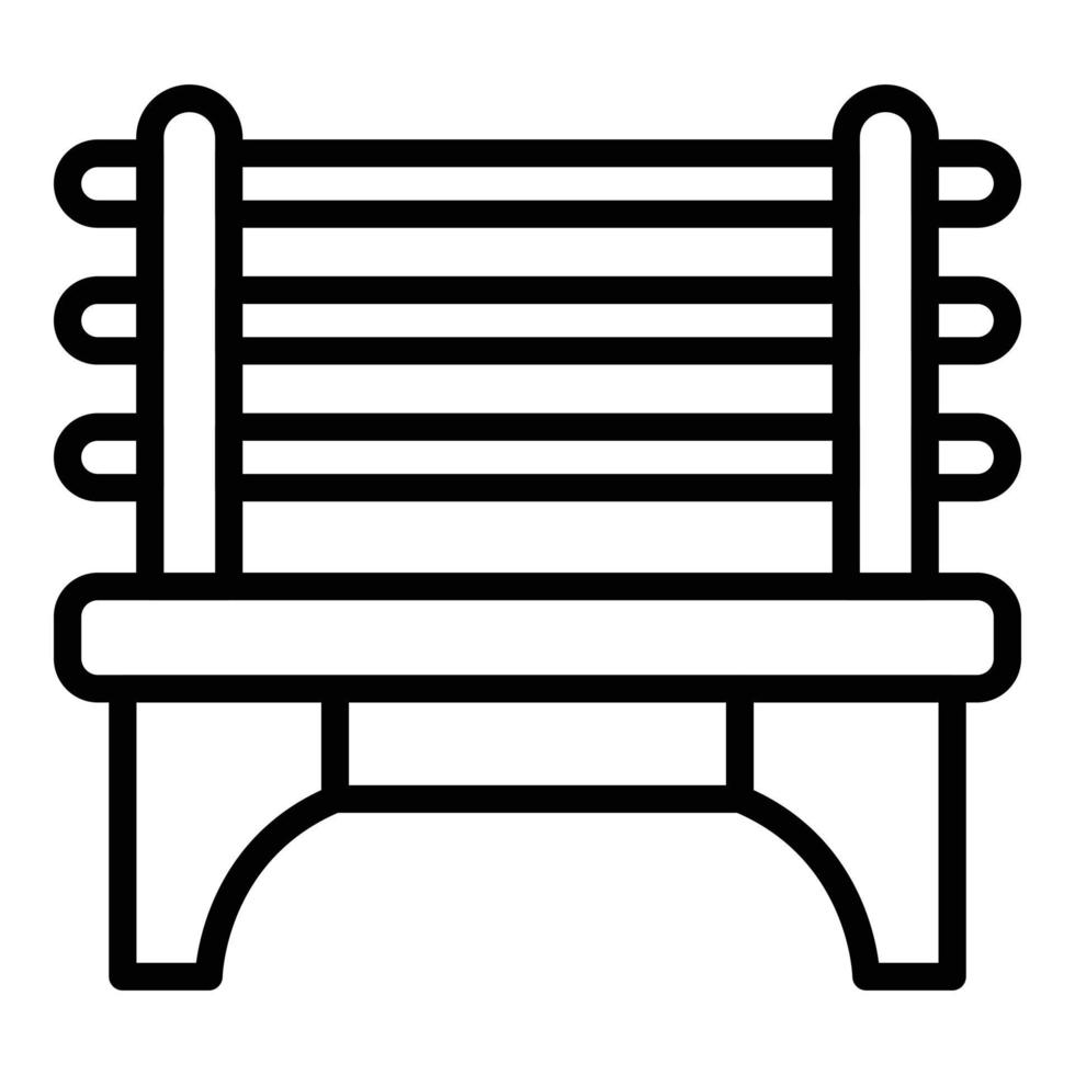 Classic park bench icon outline vector. Wood garden vector