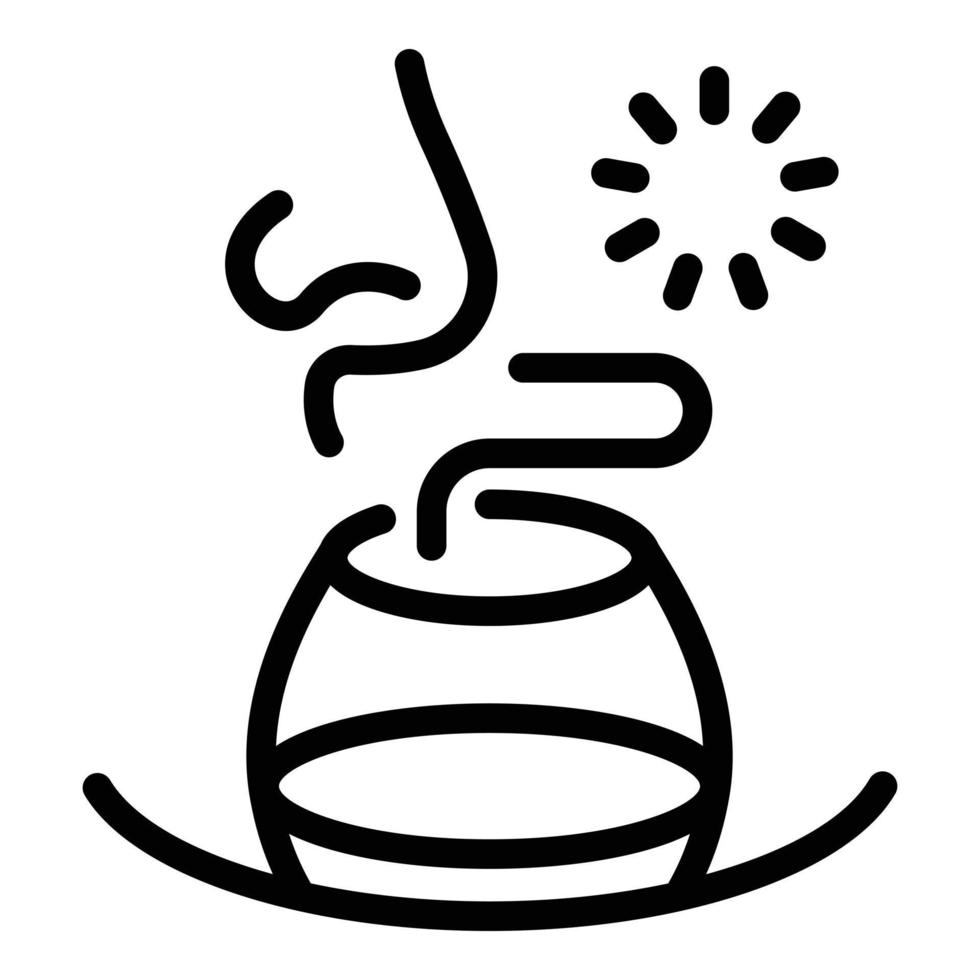 Face and cocktail icon, outline style vector