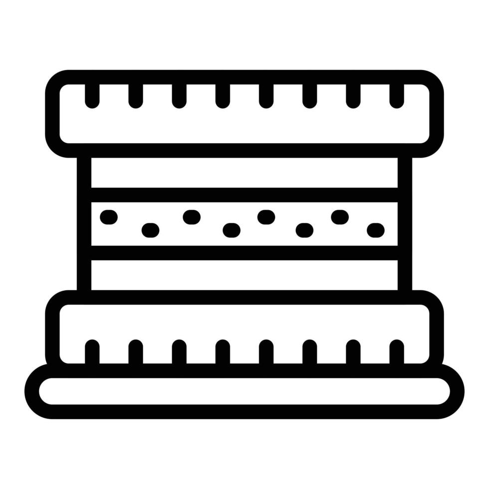 Layered cake icon, outline style vector