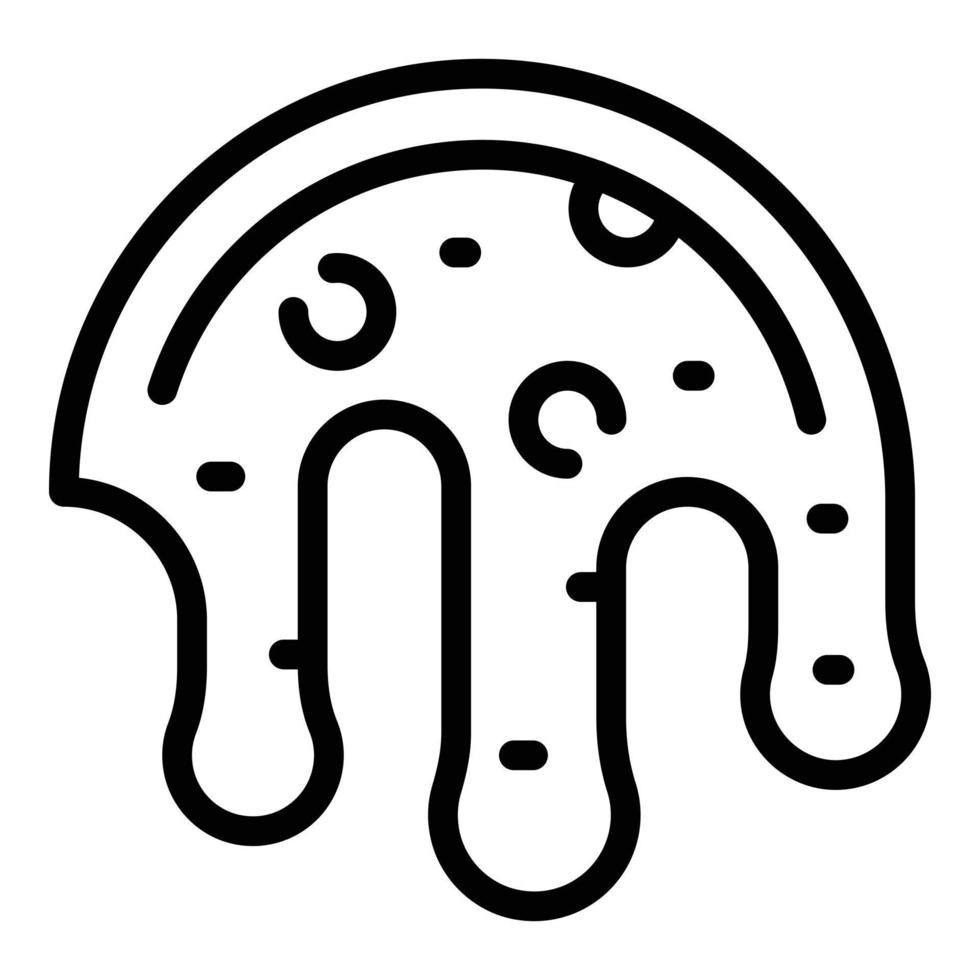 Pancake dough icon, outline style vector