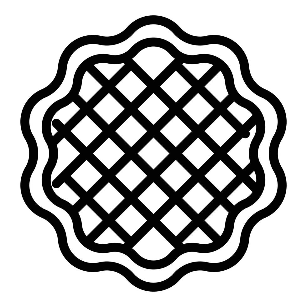 Wafer layer icon, outline style vector