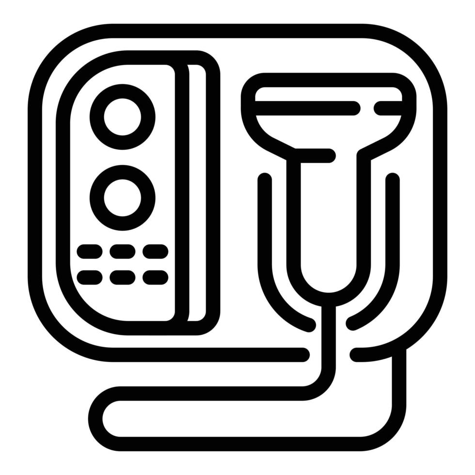 Laser device equipment icon, outline style vector