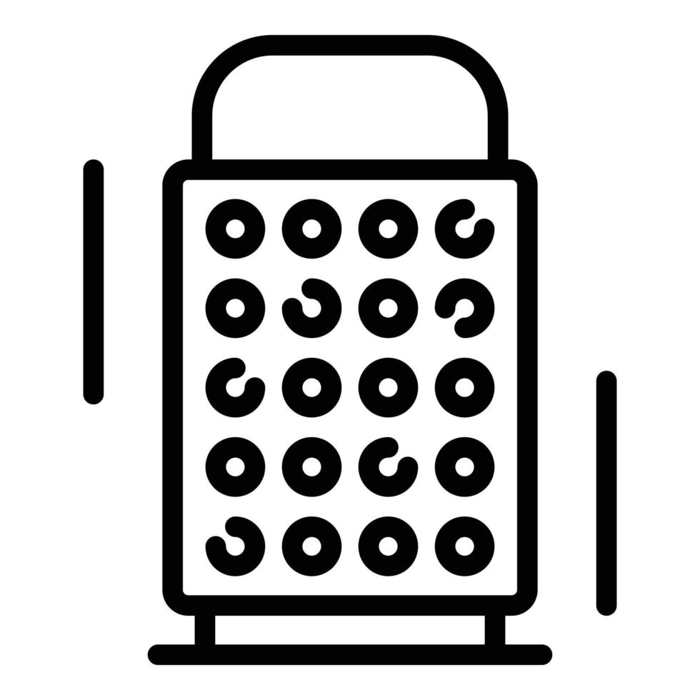 Kitchen grater icon, outline style vector
