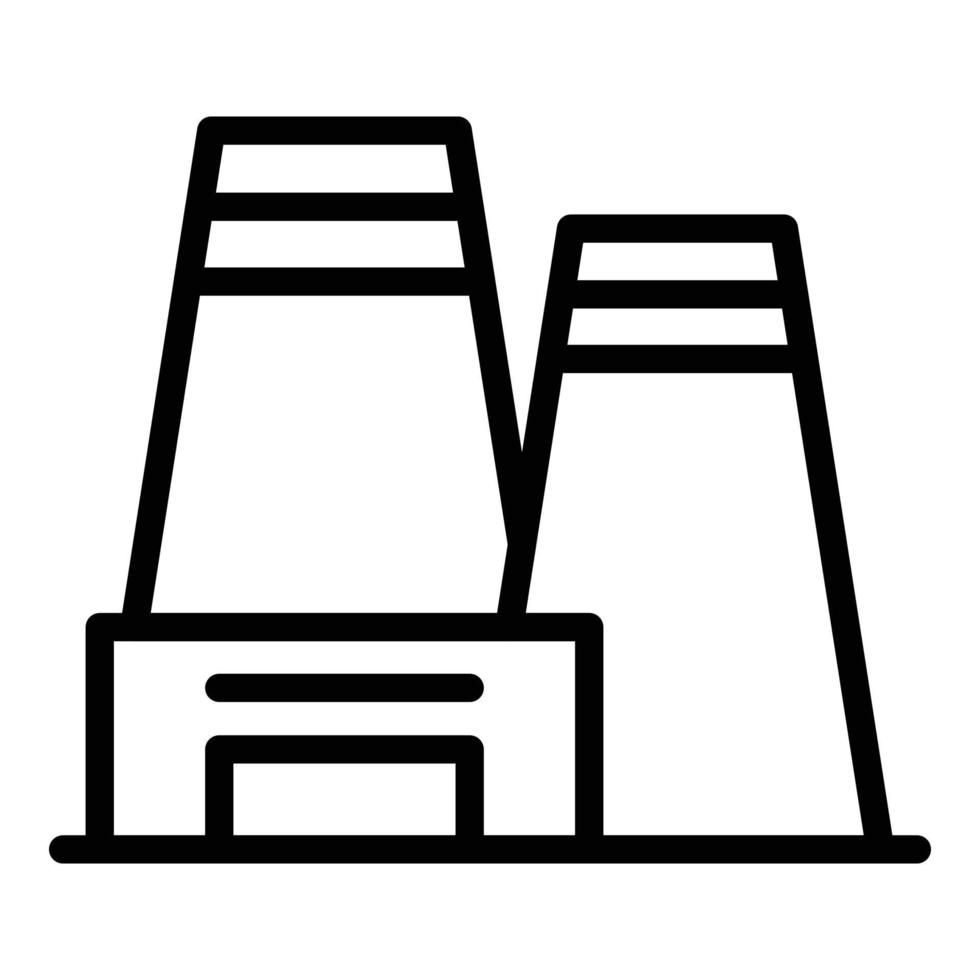 Processing plant icon, outline style vector