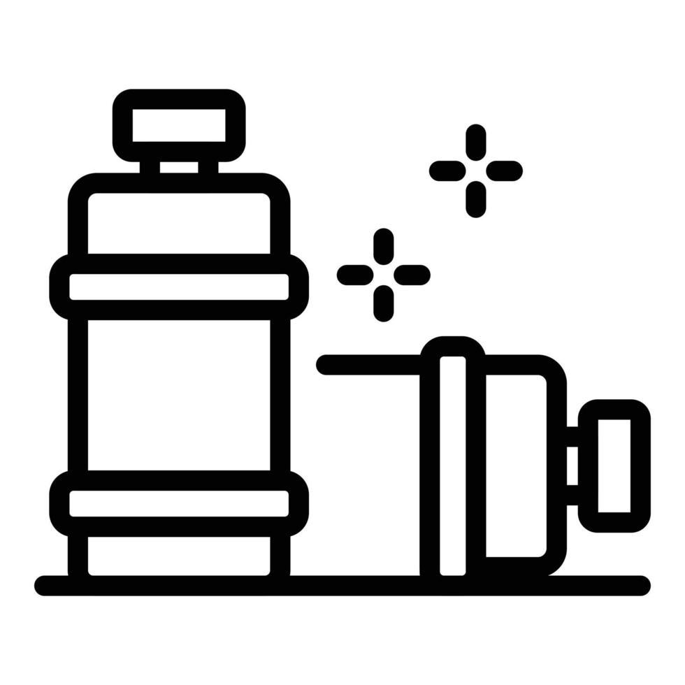 Aerosol cans icon, outline style vector