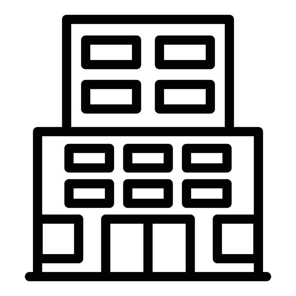 Prison building icon, outline style vector
