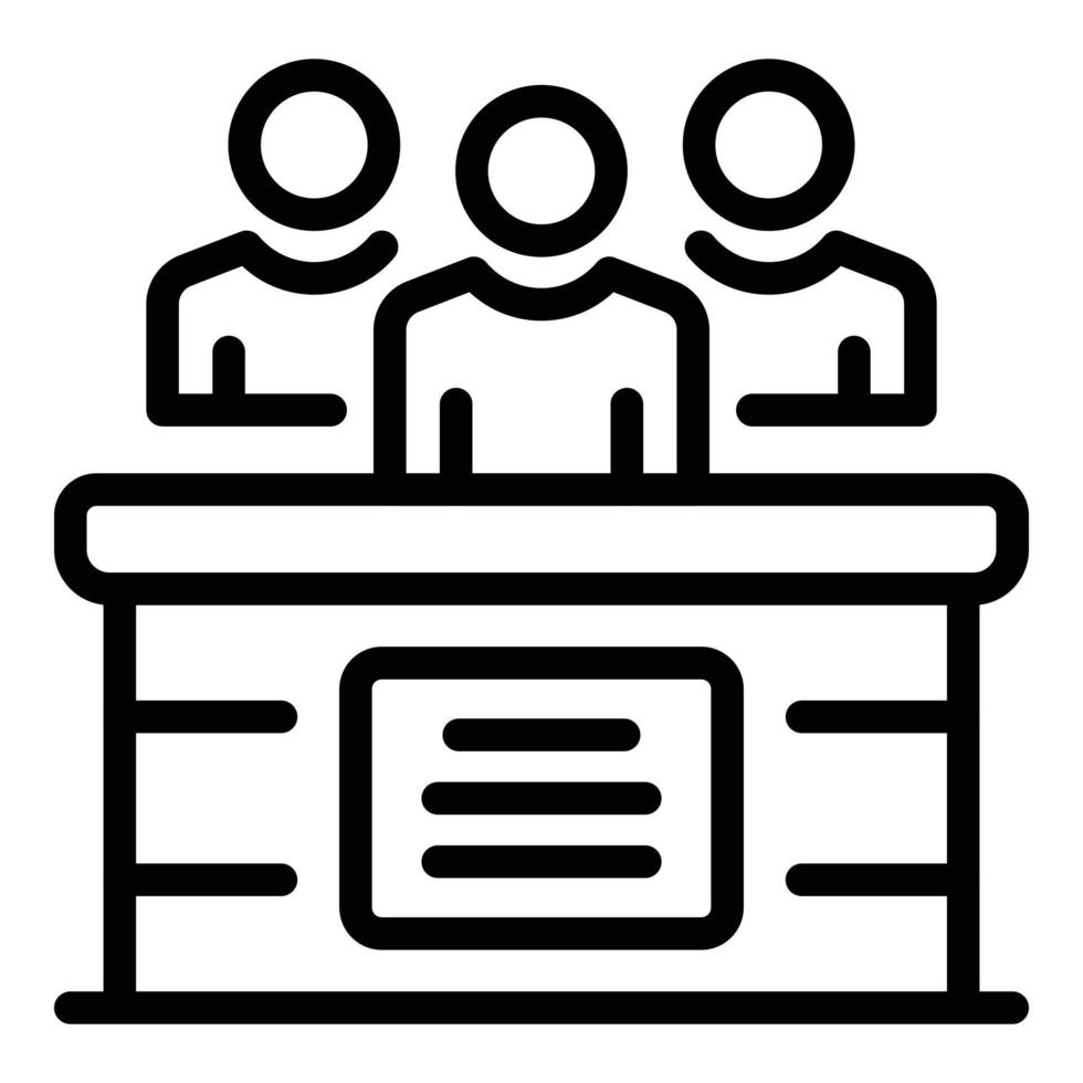Tribunal justice icon, outline style vector