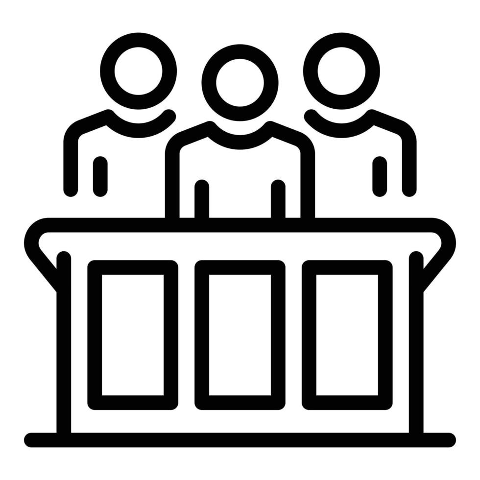Verdict judgment icon, outline style vector