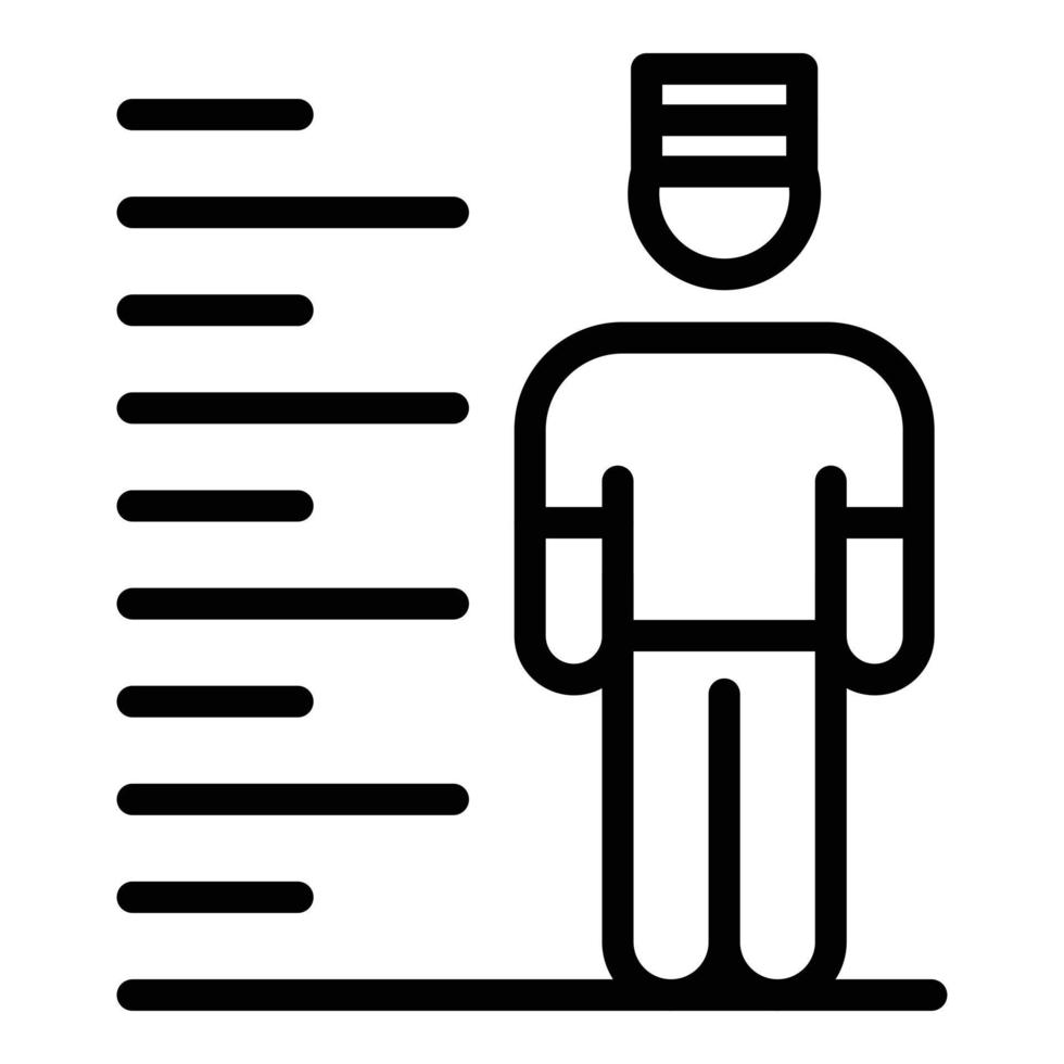 Prison photo icon, outline style vector