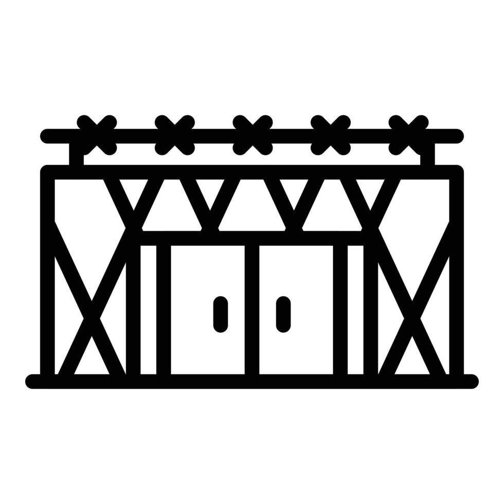 Prison building icon, outline style vector
