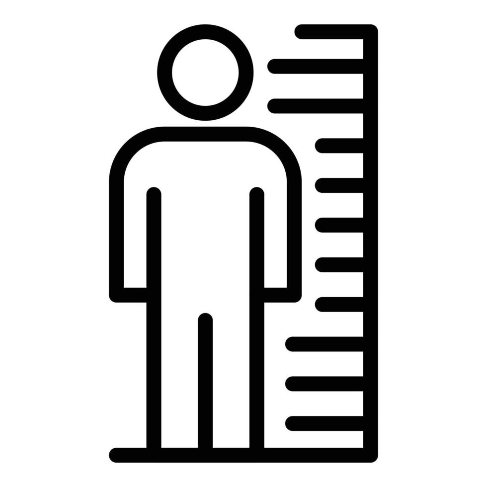 Prison photo height icon, outline style vector