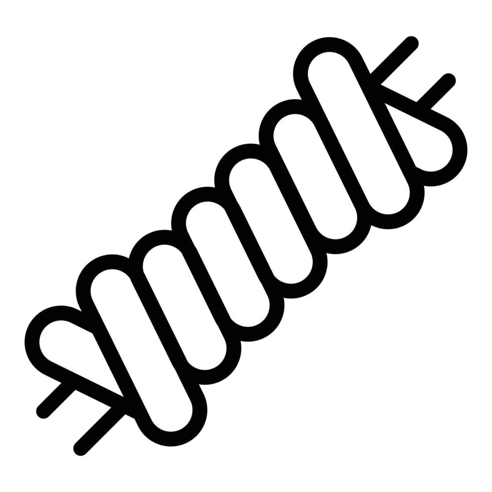 Prison metal wire icon, outline style vector