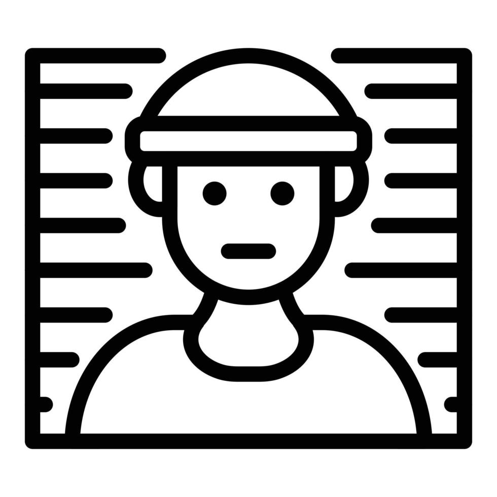 Prison foto line icon, outline style vector