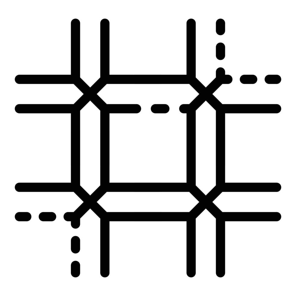Prison gate icon, outline style vector