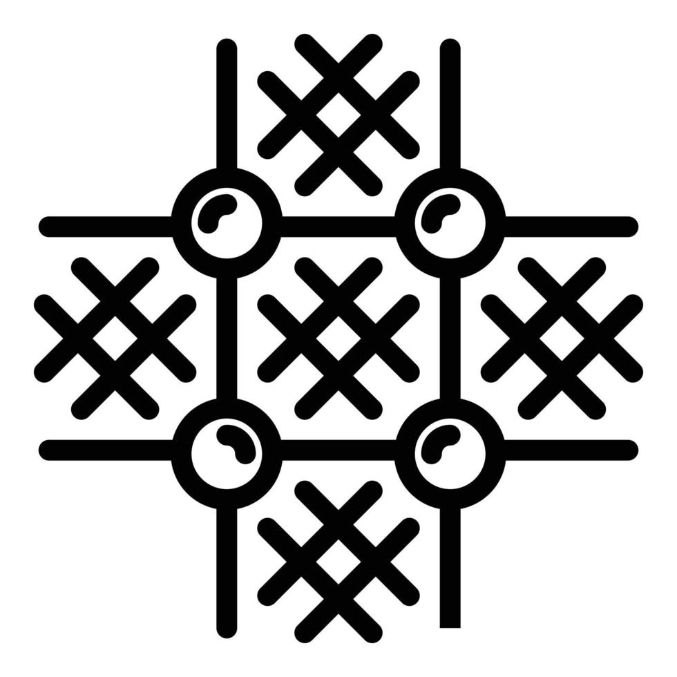 icono de red de piscifactoría, estilo de contorno vector