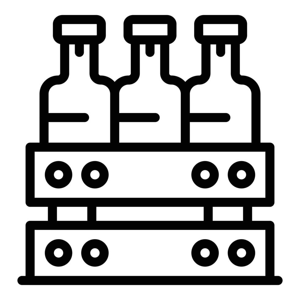 Box with alcohol icon, outline style vector