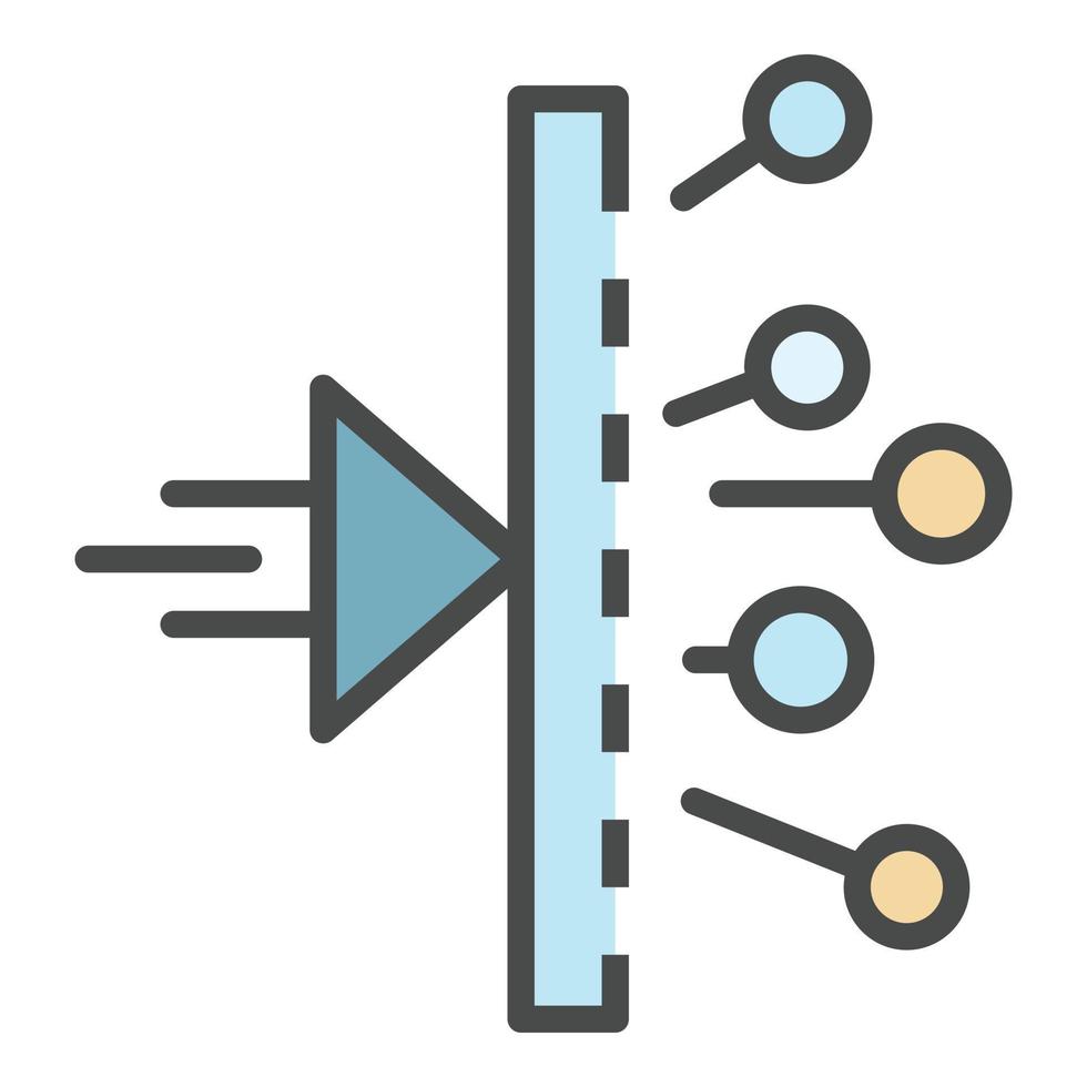 Chemistry reaction icon color outline vector