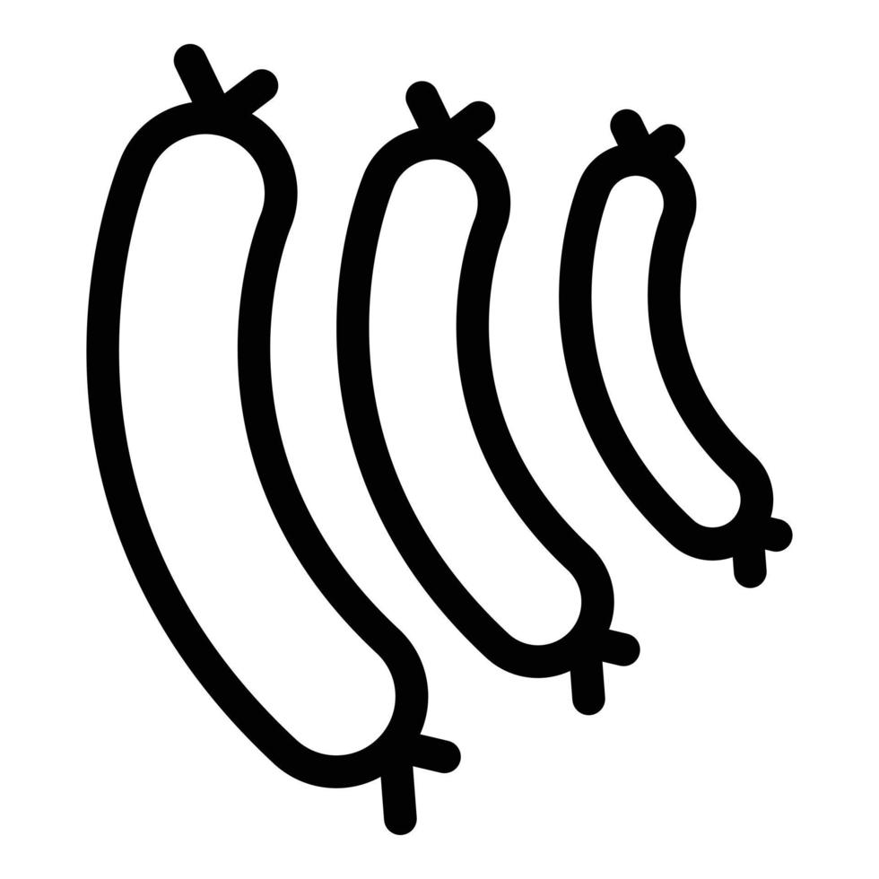 Cooking sausage icon, outline style vector