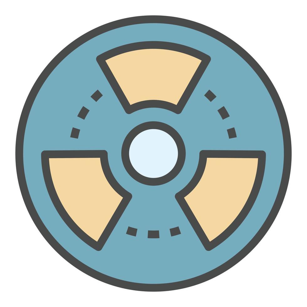 Radiation icon color outline vector