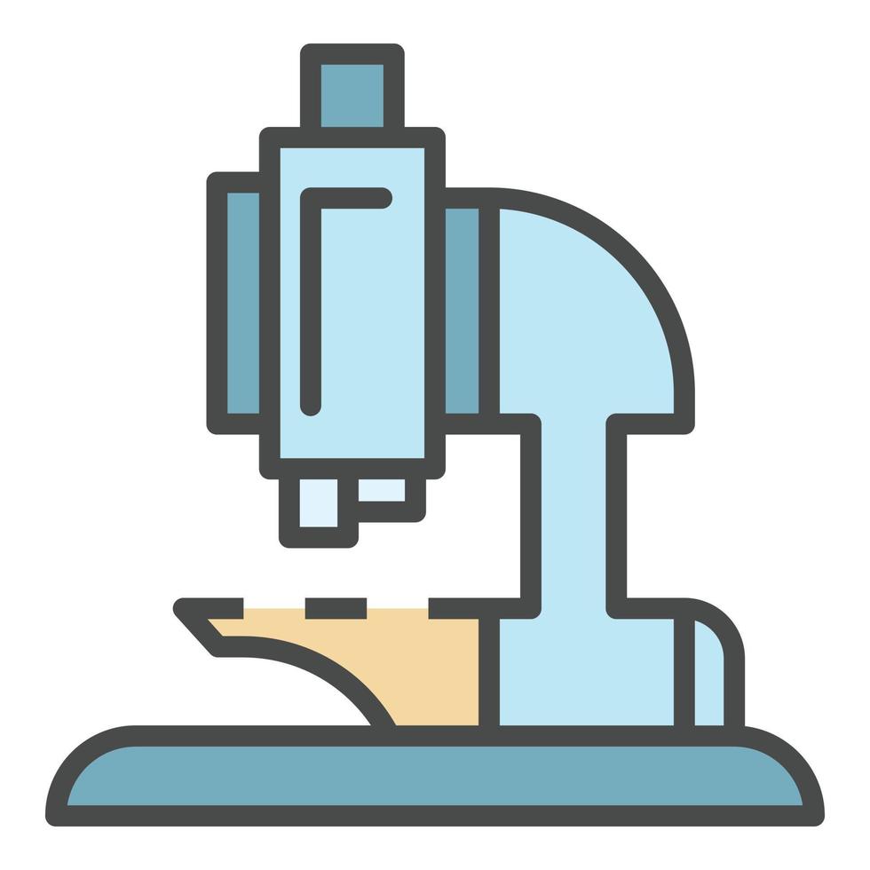 Microscope icon color outline vector