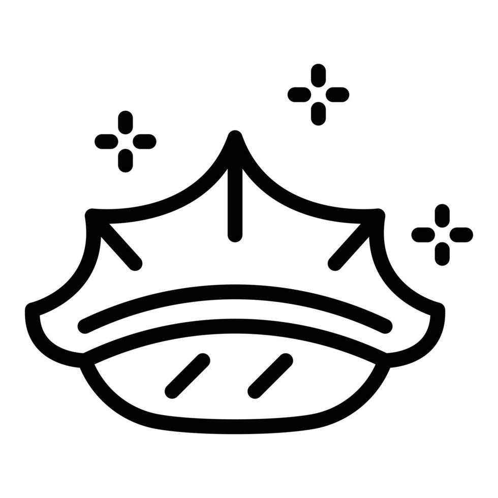 Policeman cap icon, outline style vector