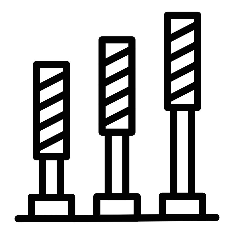 Dog training obstacles icon, outline style vector
