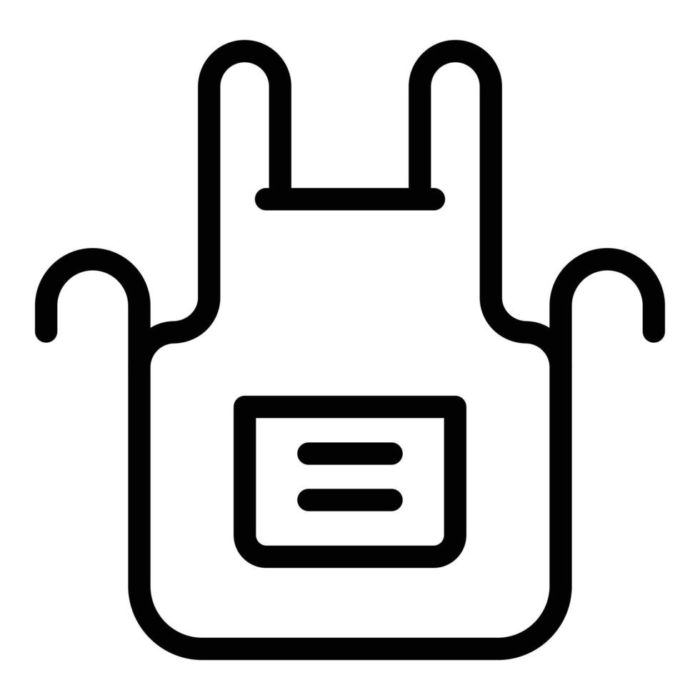 Coffee maker apron icon, outline style vector