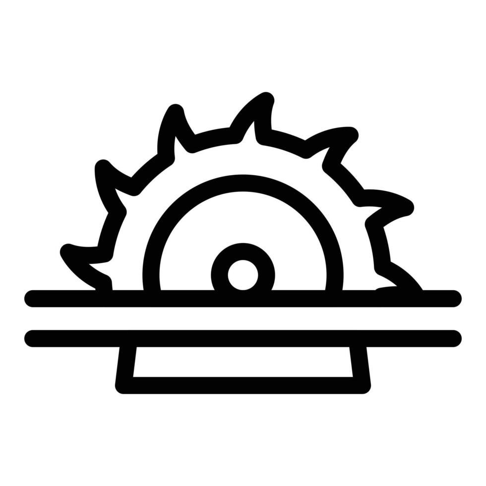 Meat circular saw icon, outline style vector