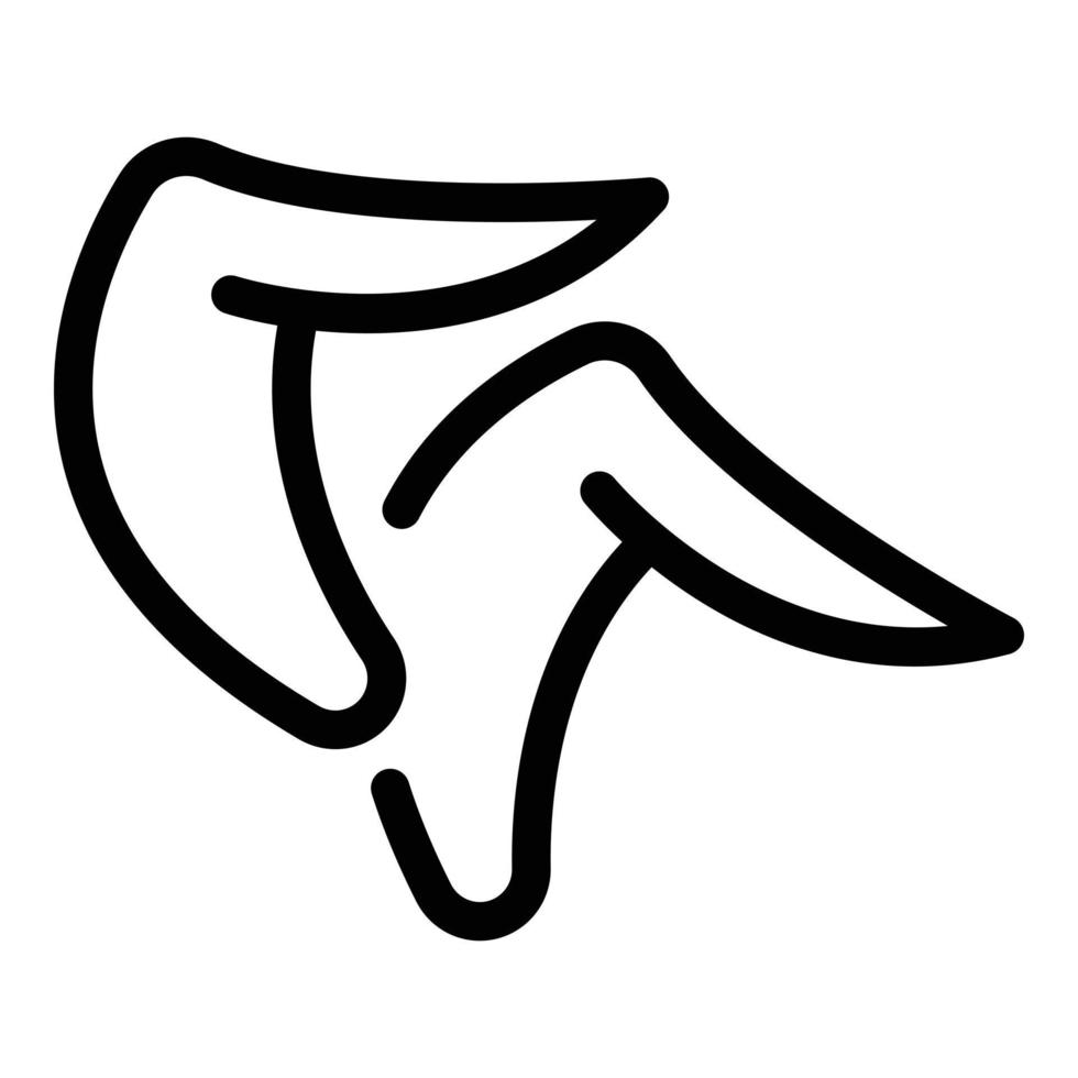 Chicken wings icon, outline style vector