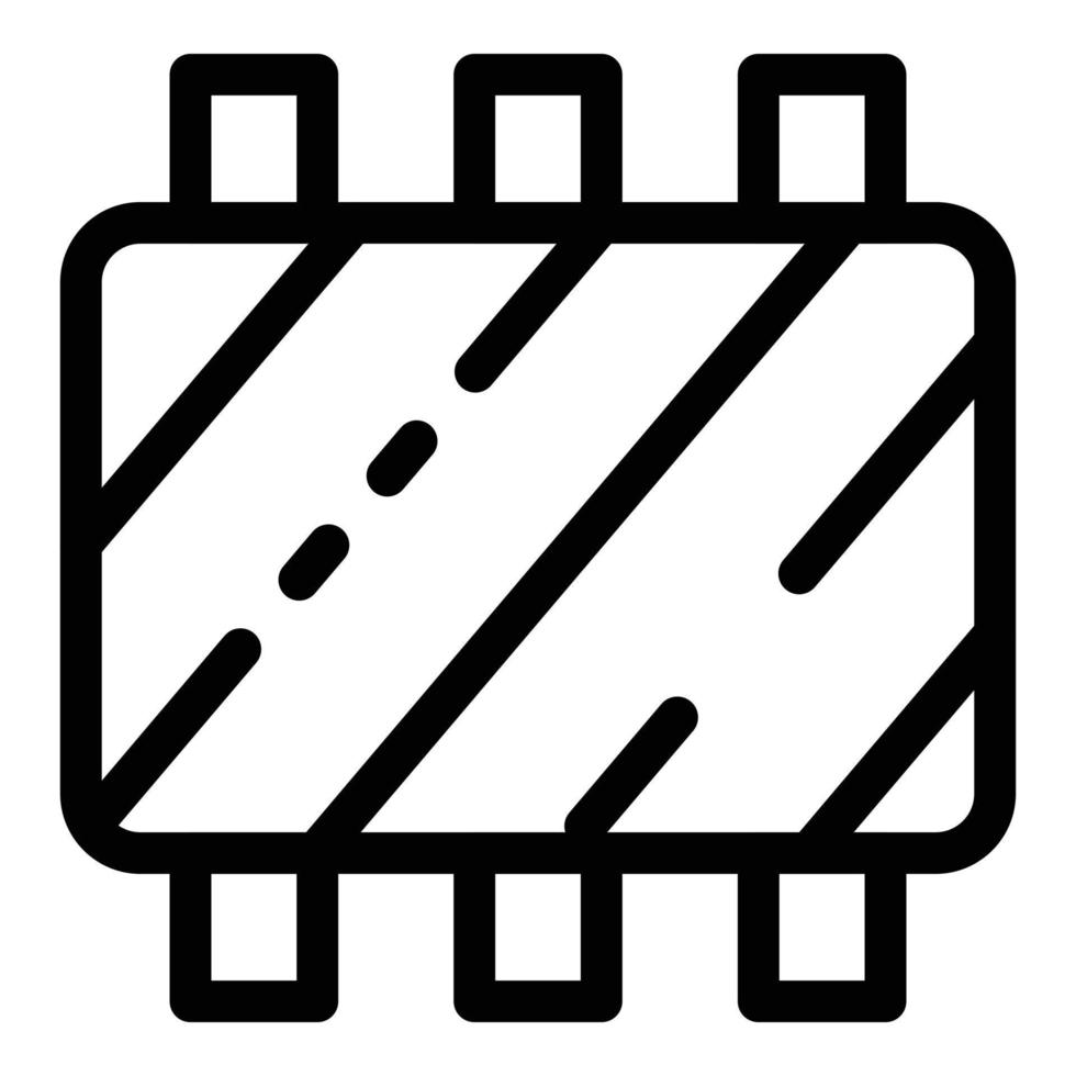 Meat ribs icon, outline style vector