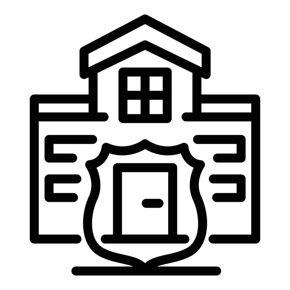 House villa guard icon, outline style vector