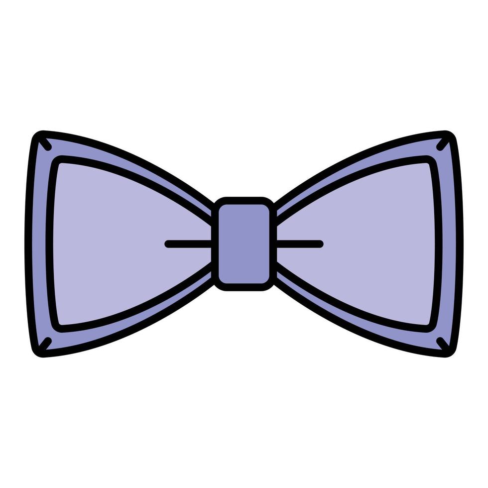 Neck bow tie icon color outline vector