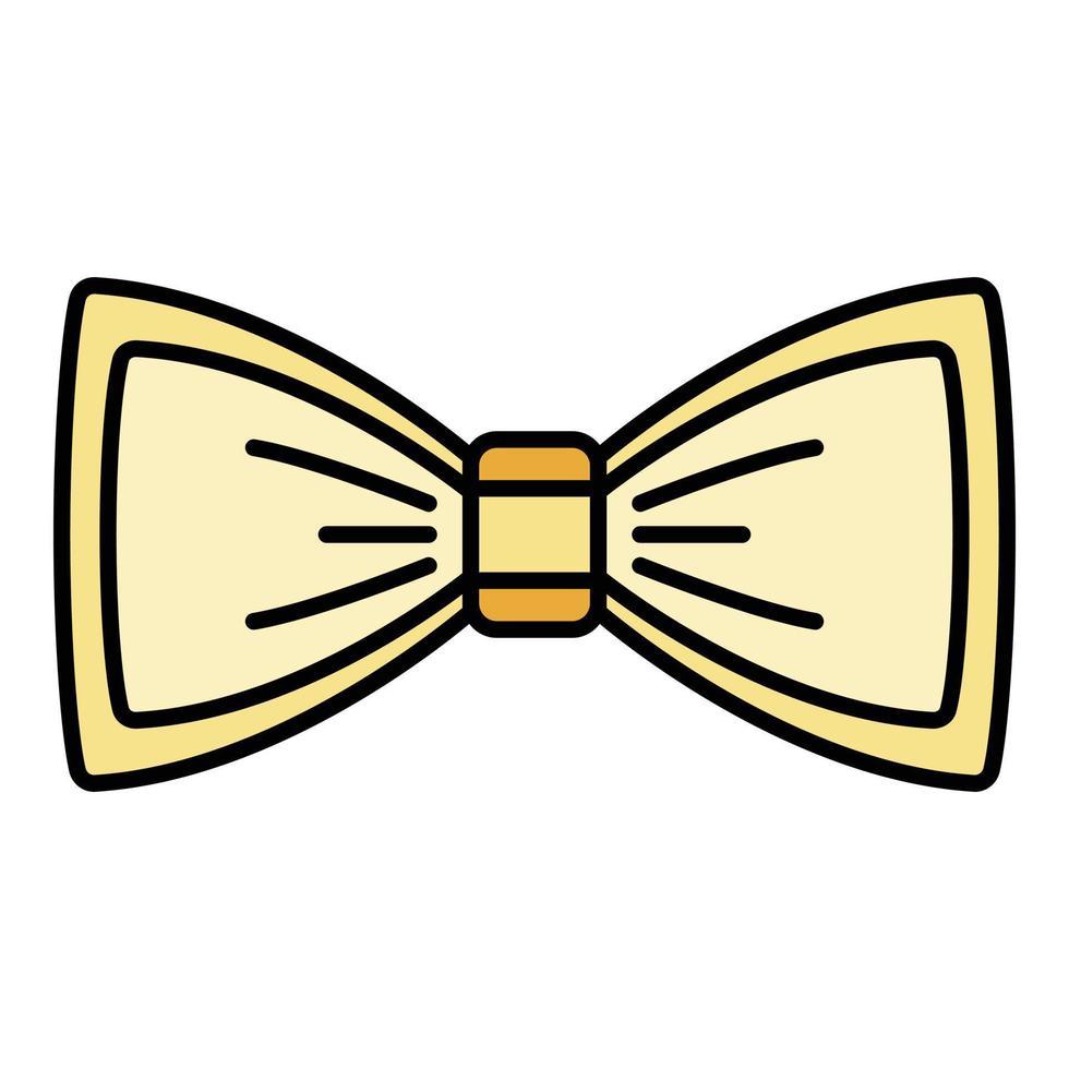 Woman bow tie icon color outline vector