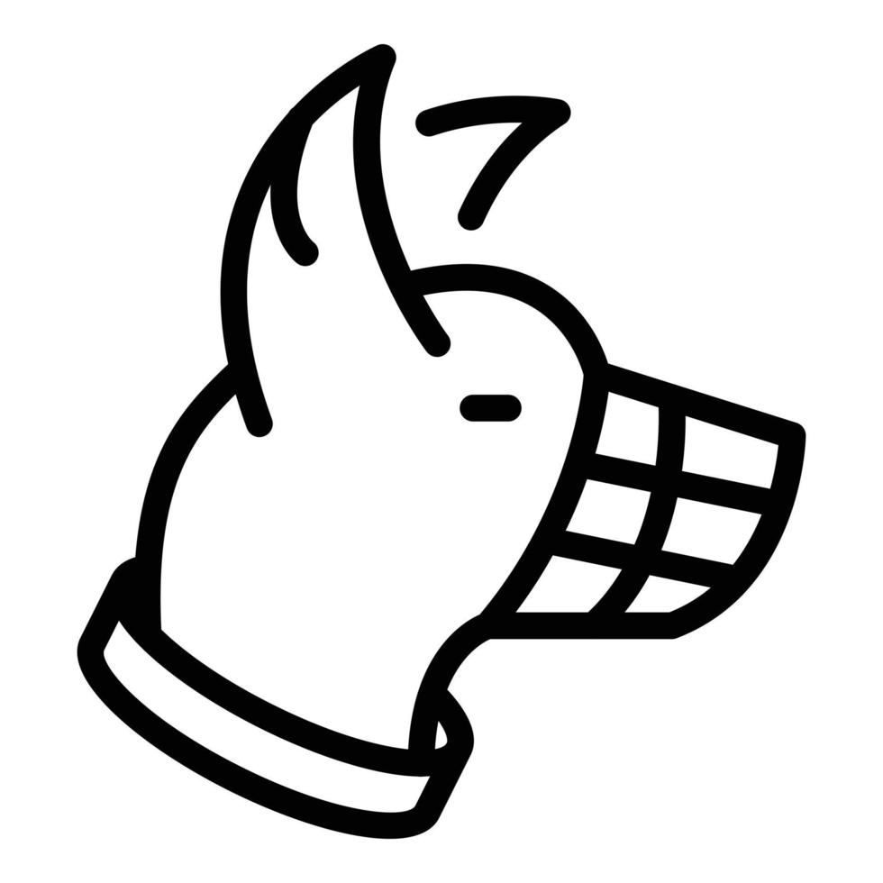 Mouth dog protect icon, outline style vector