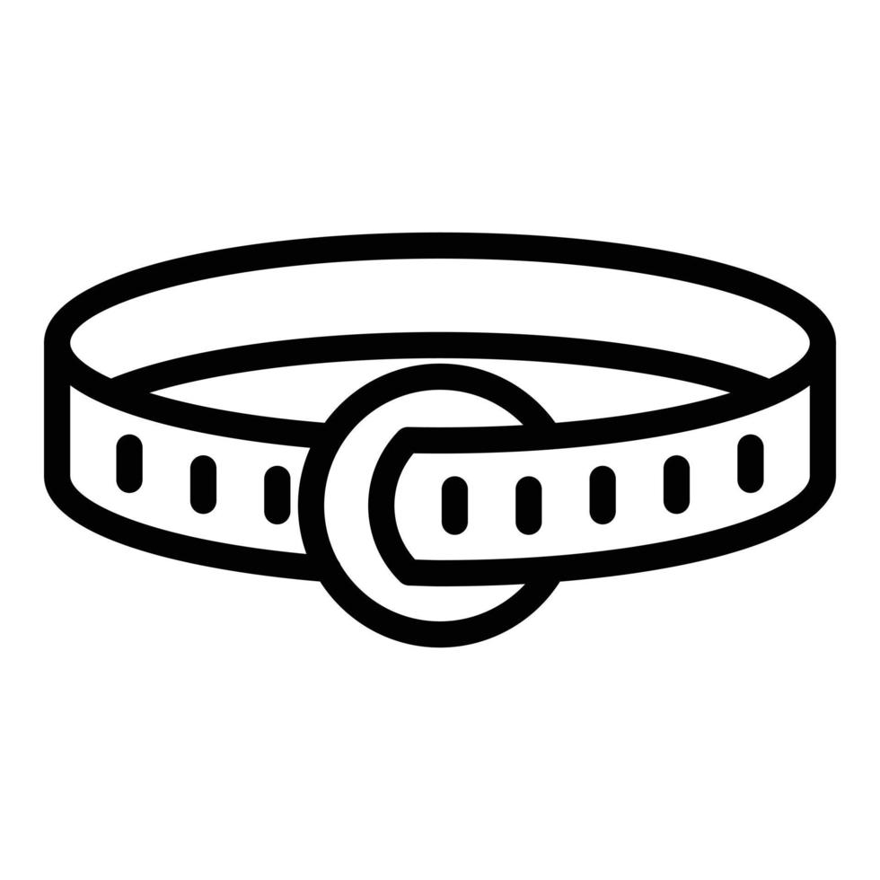 Dog leather belt icon, outline style vector