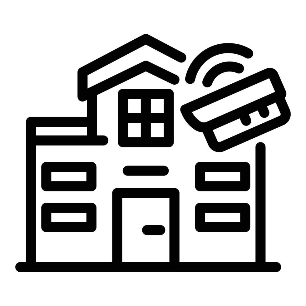 Personal house guard icon, outline style vector