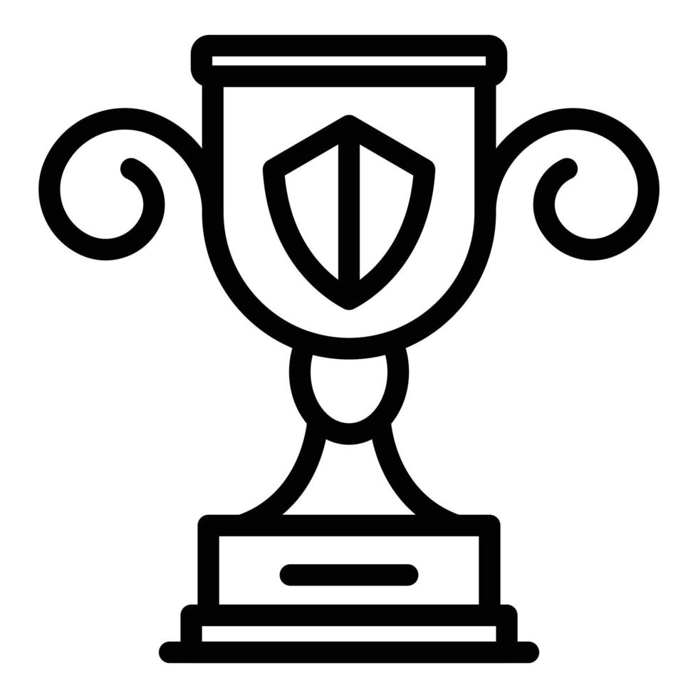 Dog handler cup icon, outline style vector