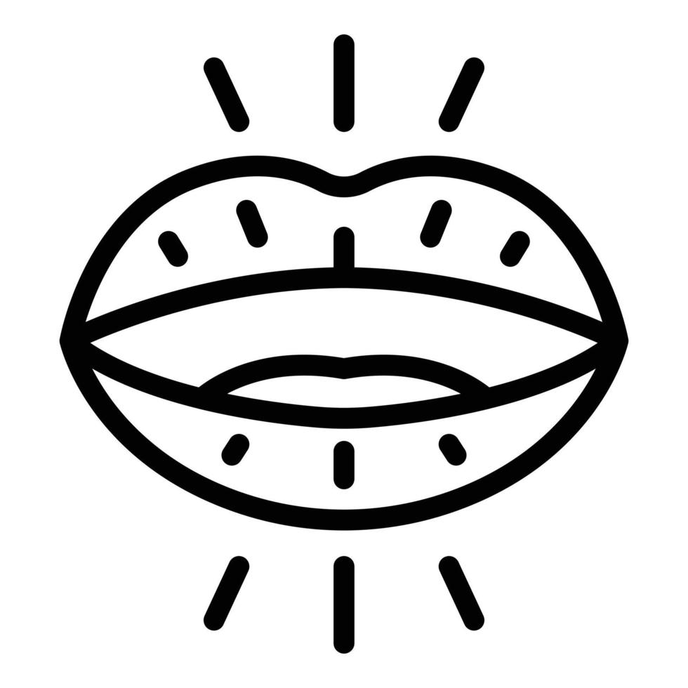 Foreign language speaking icon, outline style vector