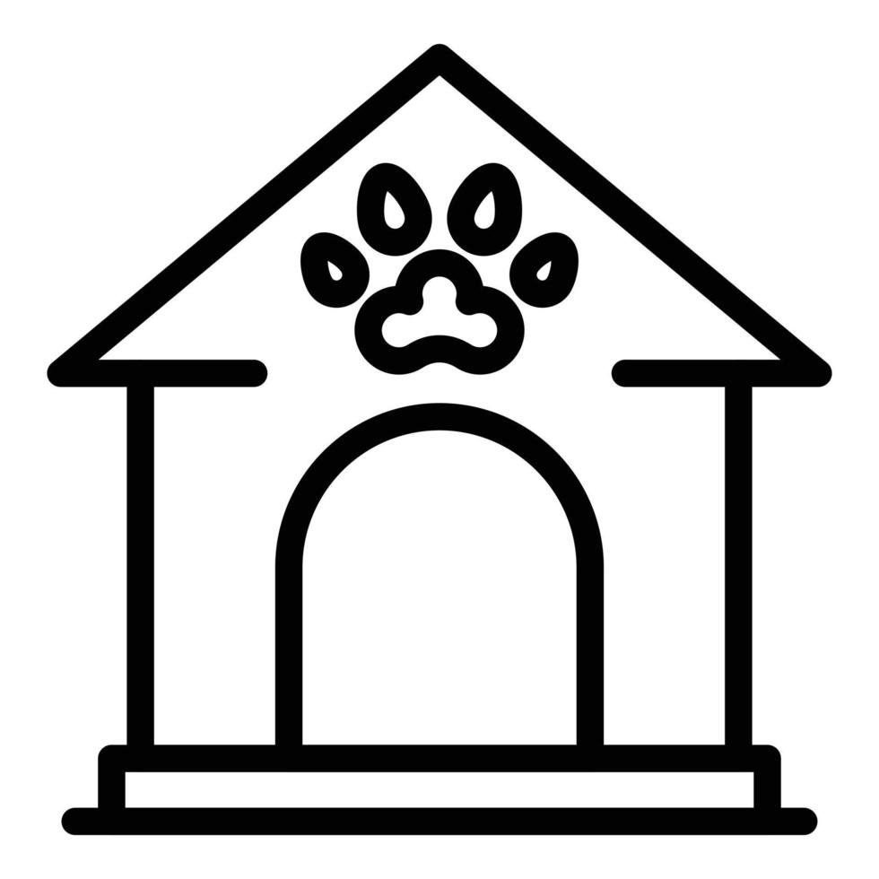 Dog house icon, outline style vector