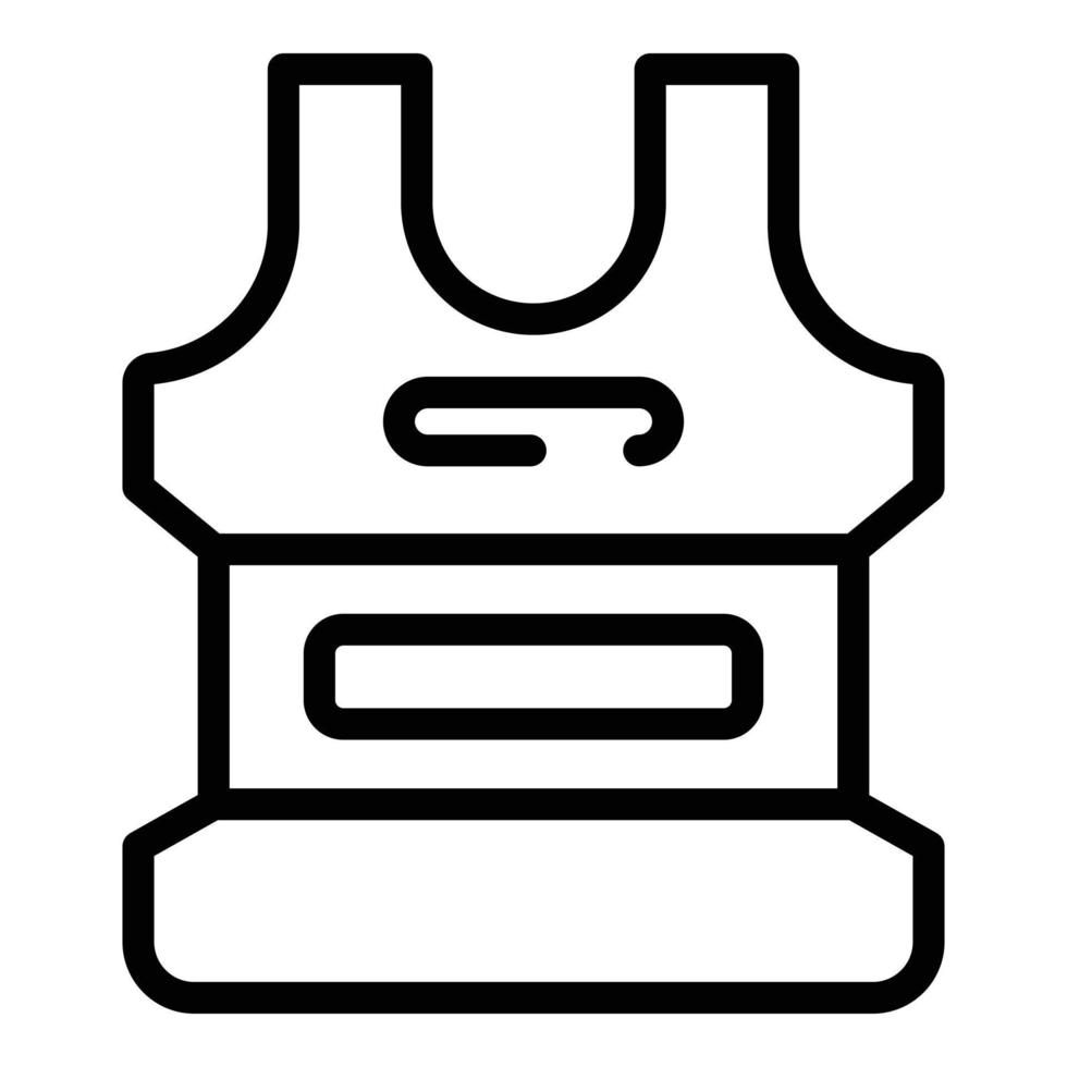 Bulletproof vest icon, outline style vector
