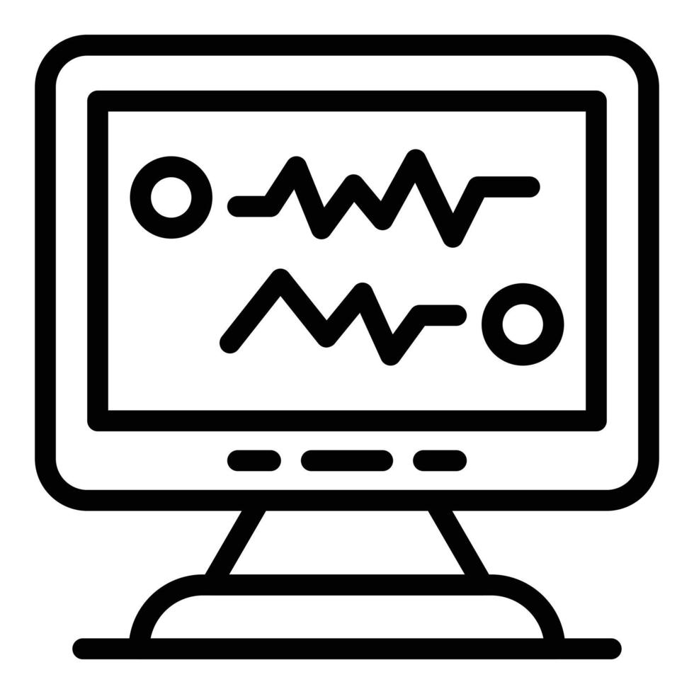 Online foreign language teacher icon, outline style vector