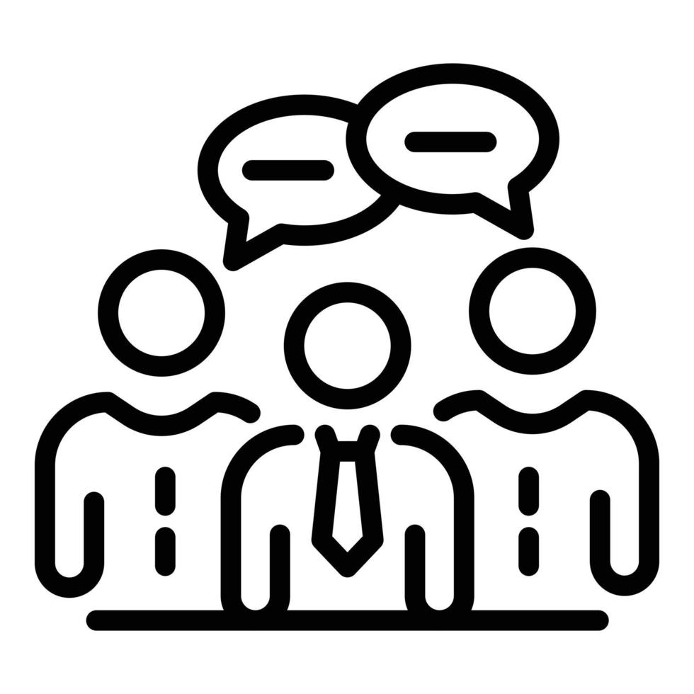 Foreign language teacher icon, outline style vector