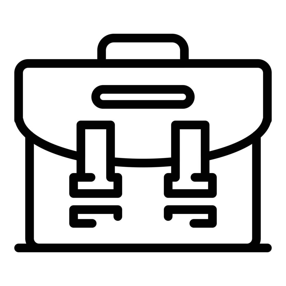 icono de bolsa de investigador, estilo de esquema vector