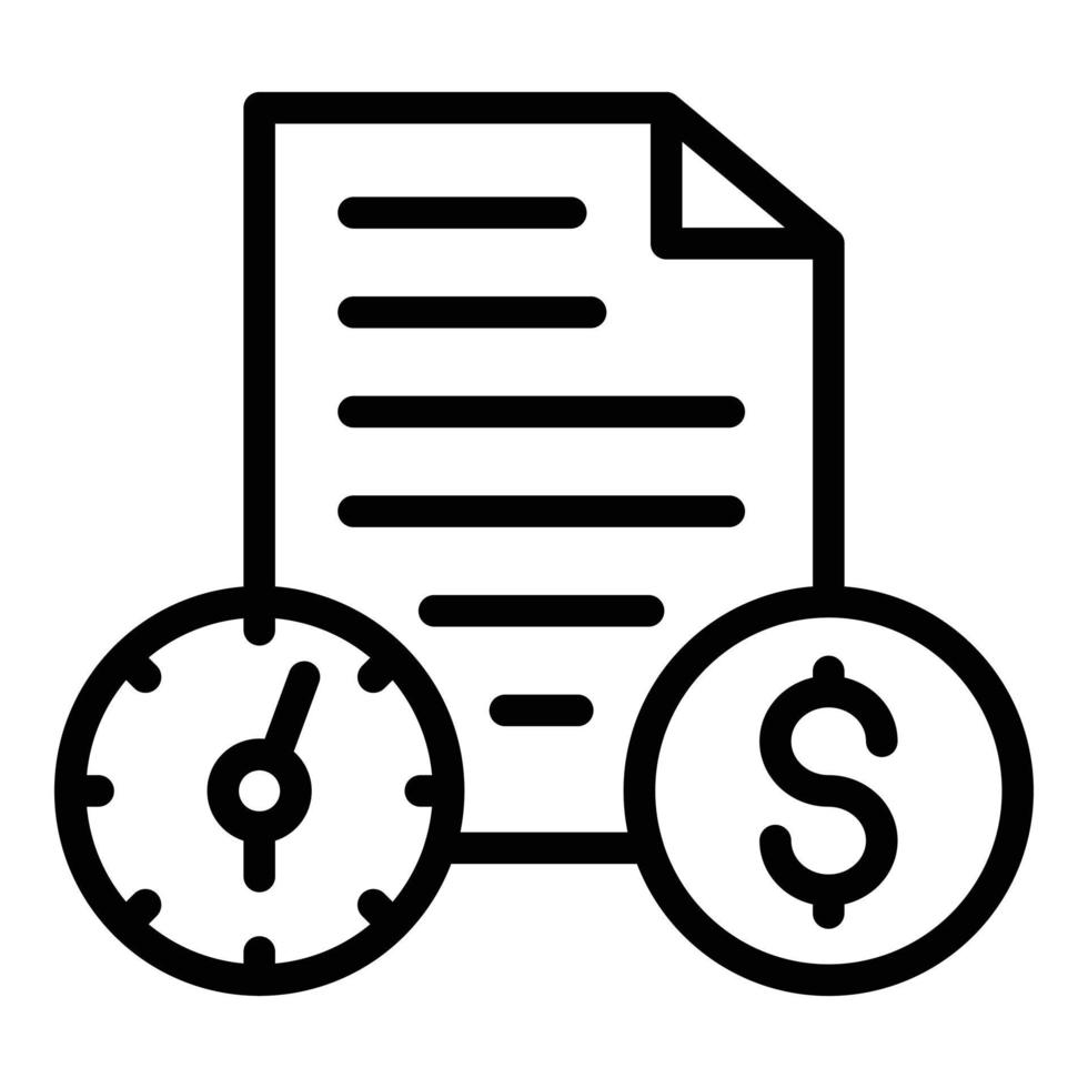 Payment estimator icon, outline style vector