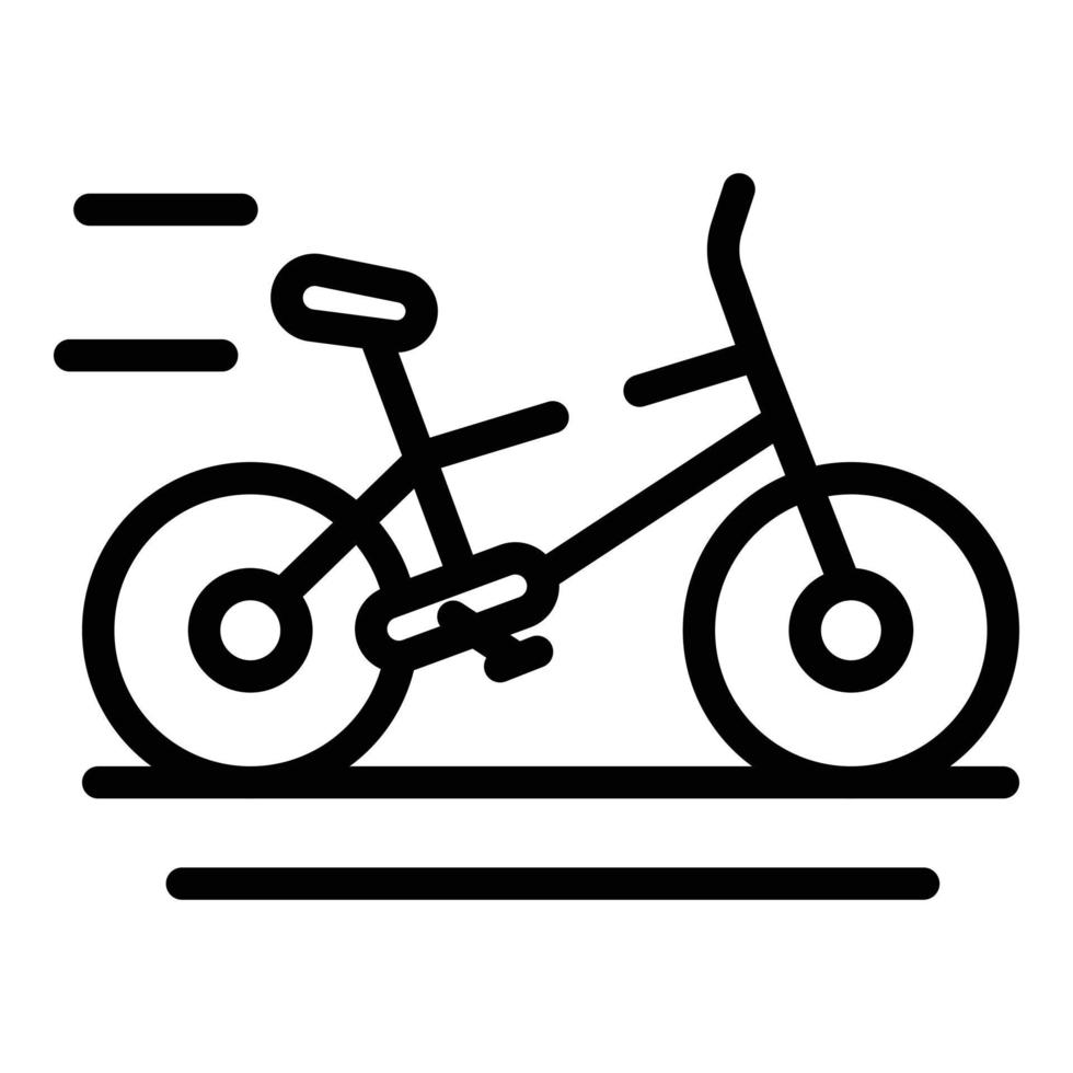 icono de bicicleta eléctrica ecológica, estilo de esquema vector