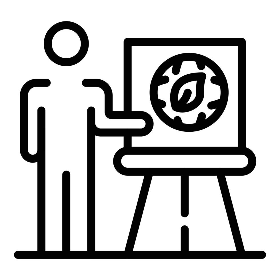 Eco speaker presentation icon, outline style 15664306 Vector Art at