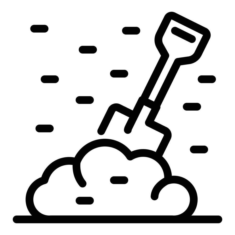 Bayonet shovel icon, outline style vector