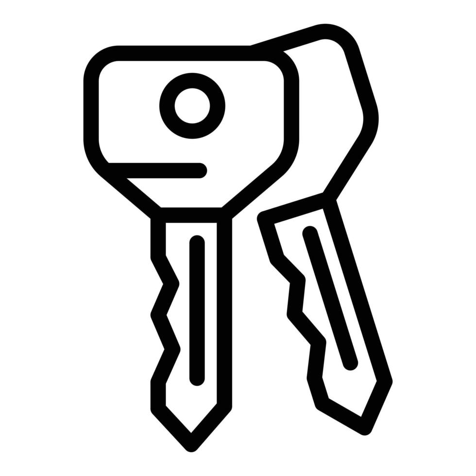 icono de dos llaves, estilo de esquema vector