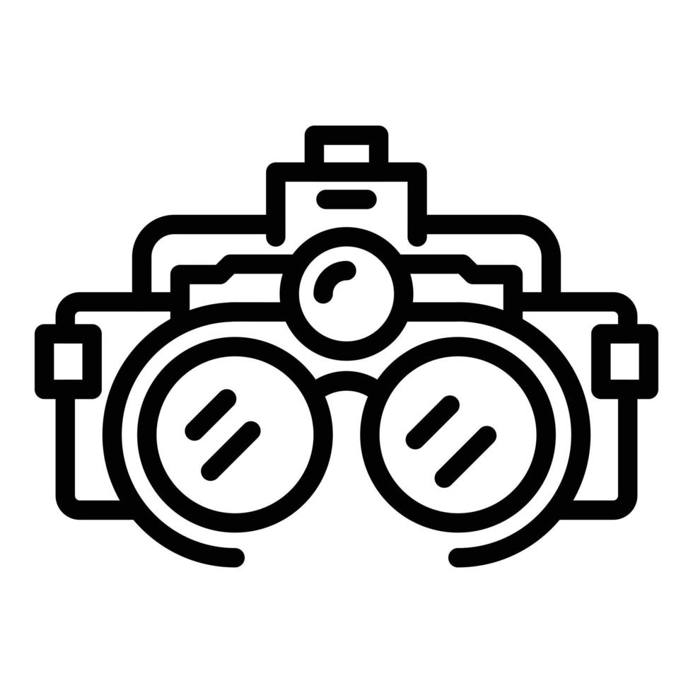 Binoculars icon, outline style vector