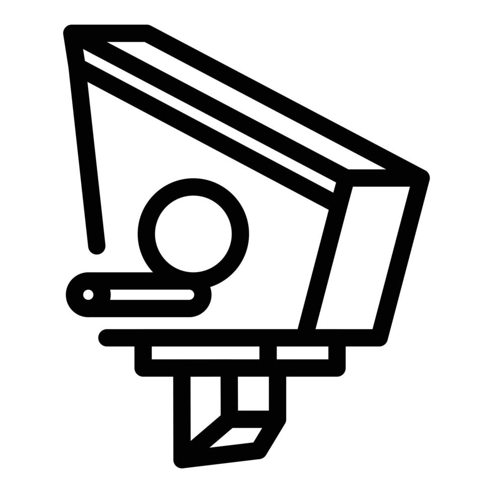 Bird house feeder icon, outline style vector